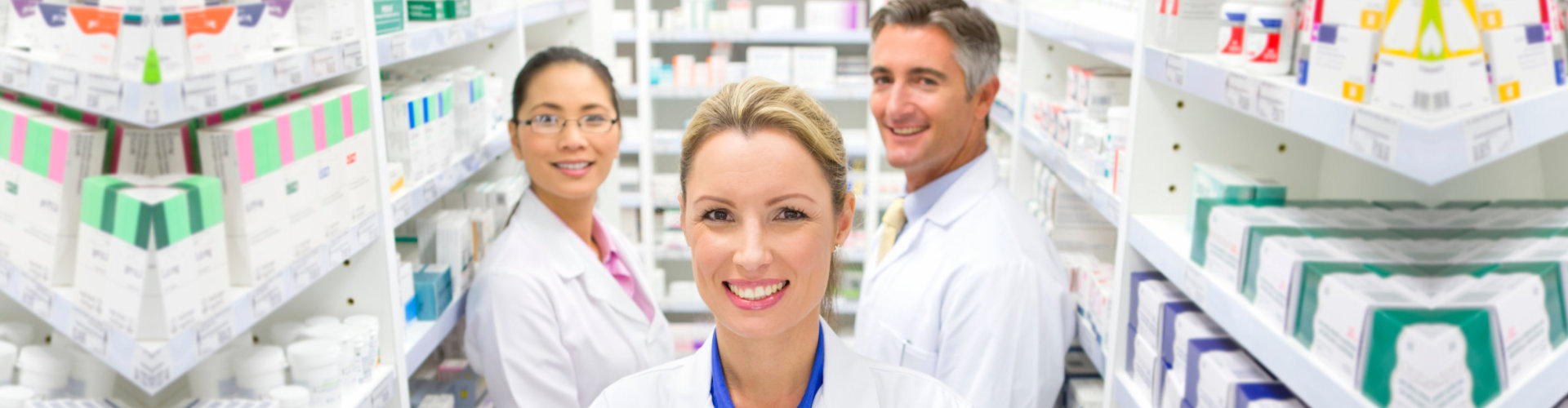 three pharmacists smiling