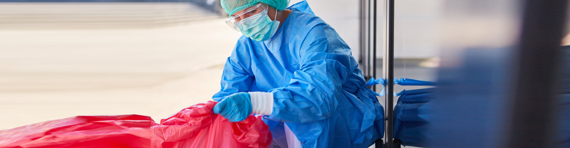 a woman disposing medical drugs